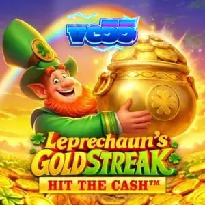Tampilan visual slot Leprechaun’s Gold Streak dengan elemen emas dan simbol Irlandia.